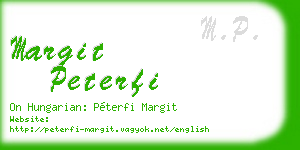 margit peterfi business card